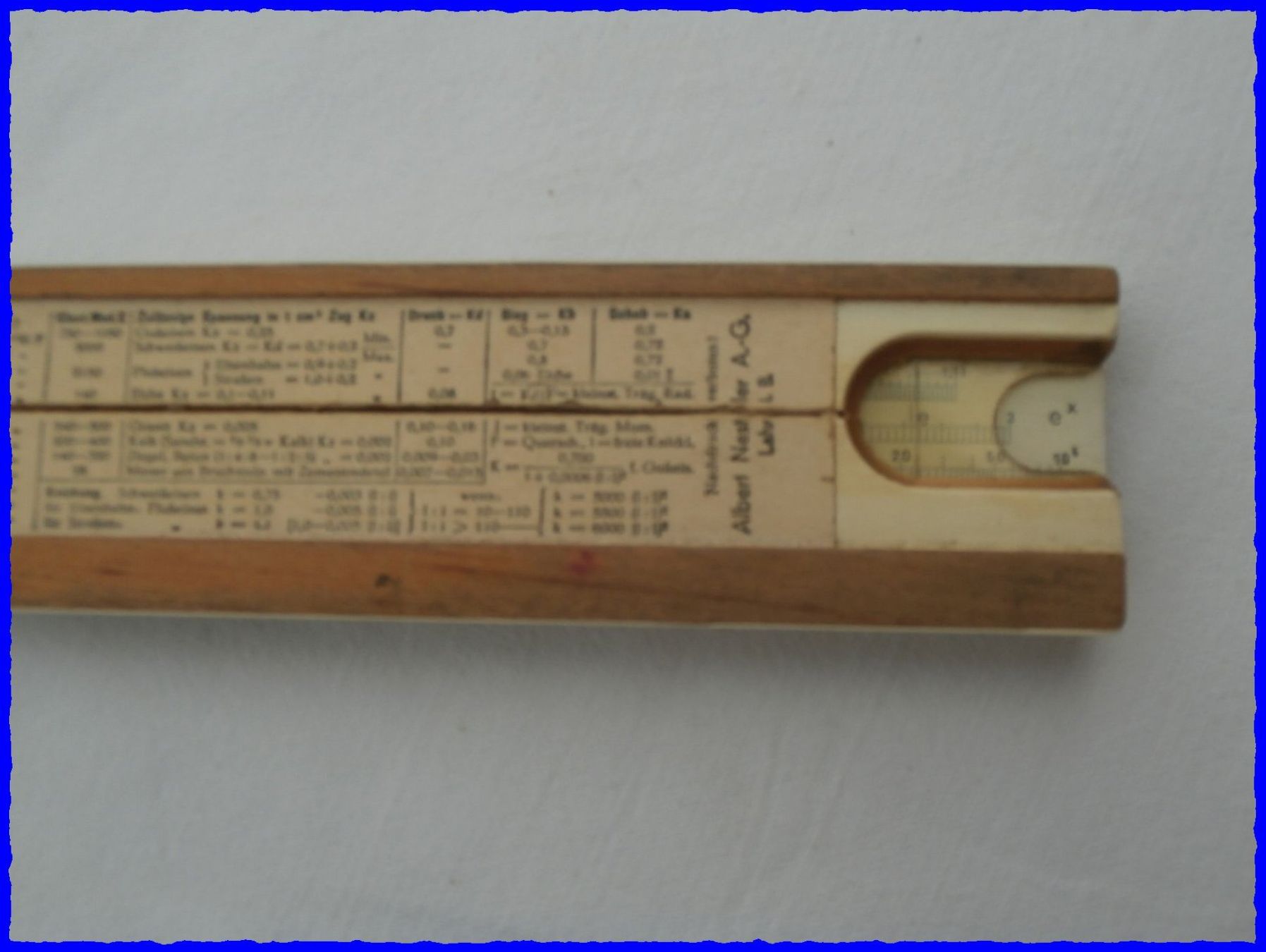 Taschenrechner: RECHENSCHIEBER - "NESTLER 21" - 30er-Jahre - D.R.P. – Gebraucht aus Worblaufen von Re_mo81 2