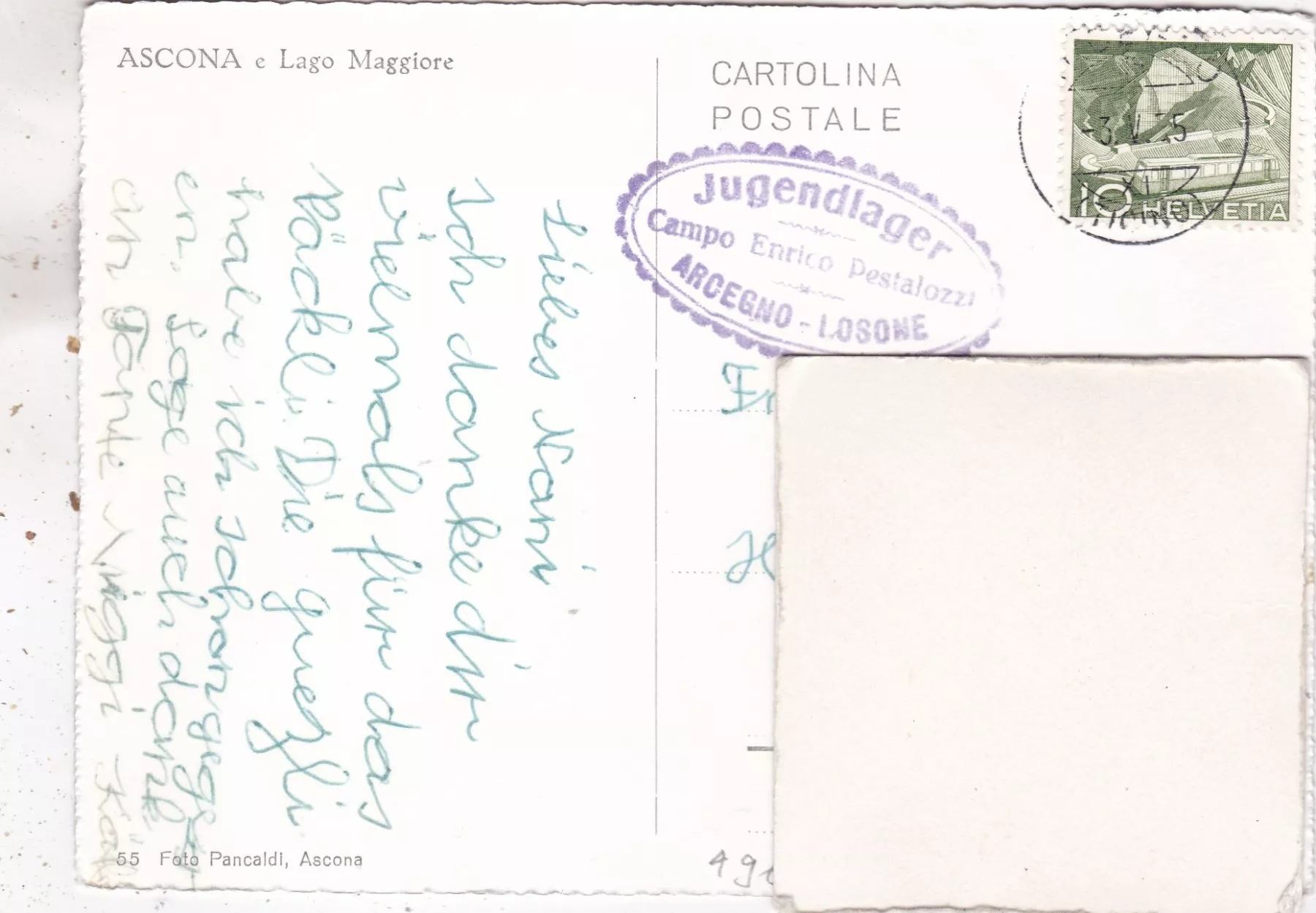 Ansichtskarten: Ascona 1955 – Gebraucht aus Herisau von Lisegrat2008 1