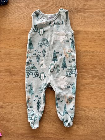 NEU: Little One Babyhose Strampler helles türkis, Gr 68