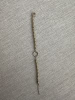 Fossil Bracelet gold-colored beads circle pendant 19cm lengt