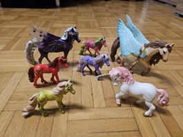 Schleich Pferde Sammlung, verschiedene Fantasy-Modelle