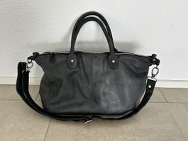 Shopper Ledertasche grau