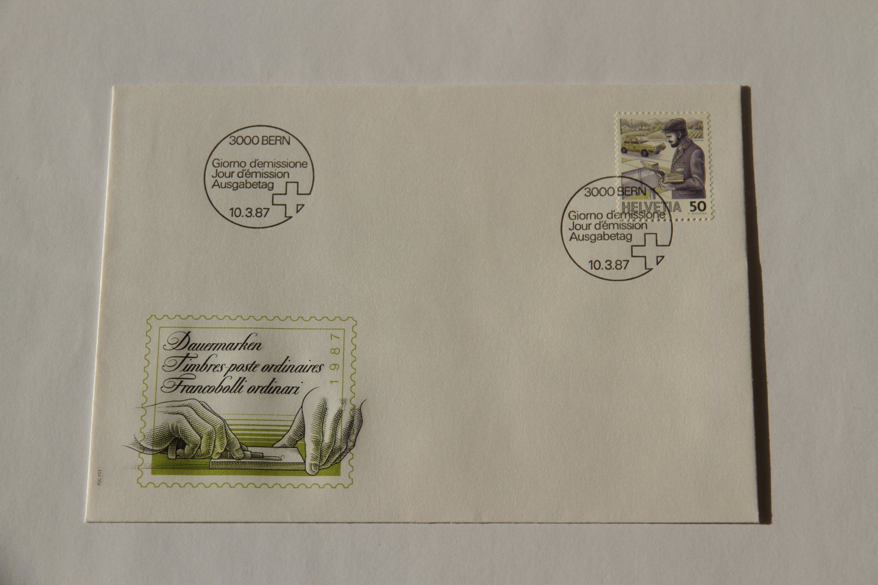 Tutti i francobolli: FDC, Post, Dauermarken, 10.3.1987 – Nuovo (secondo la descrizione) da Nesselnbach venduto da ubourson