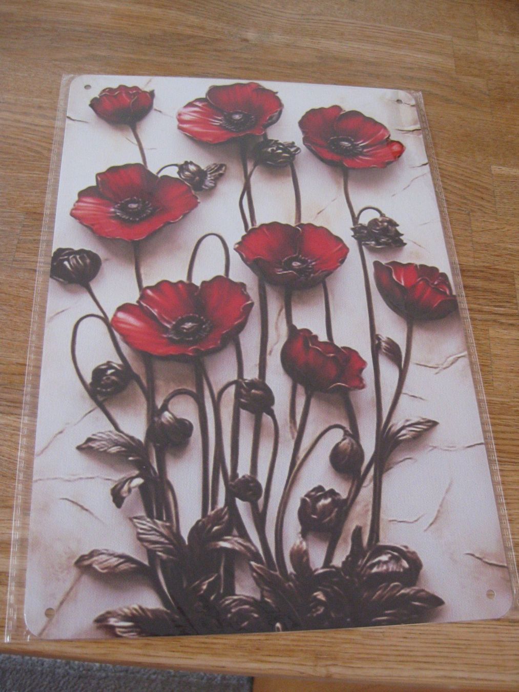 Toutes les décorations: Schönes Metall mit Mohnblumen – Neuf avec emballage d'origine à Romanshorn par Wazoohandlung