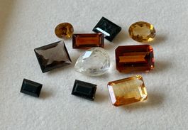 Lot Edelsteine Citrin, Turmalin, Rauchquarz, Quarz , 31.7 ct