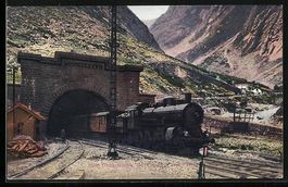 Gotthardbahn, Lokomotive verlässt den T