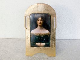 BILDERRAHMEN ART DECO Spiegel Metall vintage antik