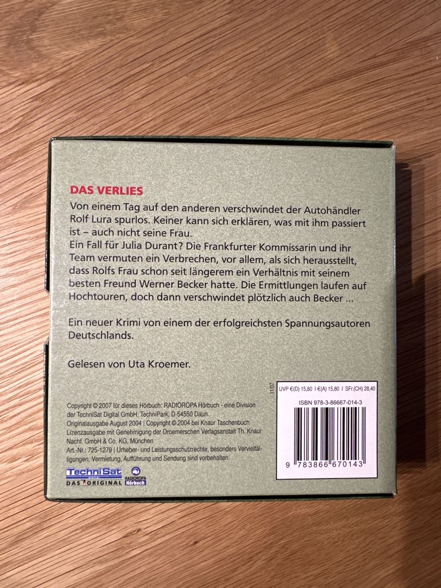 Audiolibri: Andreas Franz - Das Verliess – Usato da Münsingen venduto da Sim2977 1