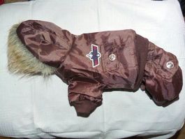 Hundemantel mit Kapuze TopGun, braun, Gr. 4XL/48cm, NEU %%
