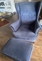Ohrensessel / Fauteuil Dunkelblau