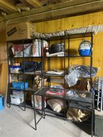 2 Regale und Beistelltisch Metall/Glas