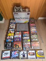 PlayStation 1 SCPH-7502 mit Zubehör und 38 Spielen ab 1.-