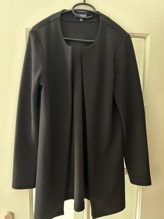 Charles Vögele Blazer-Jacke: Gr. 38/40, lang, dunkelblau