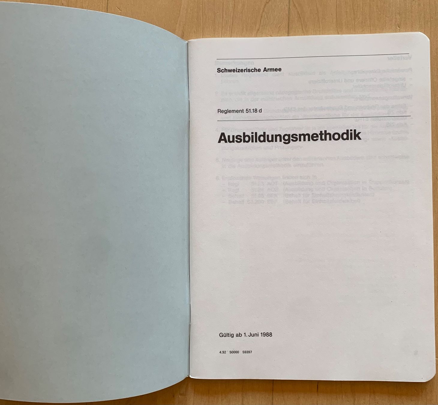 Bücher: Reglement 51.18 d Ausbildungsmethodik – Neu (gemäss Beschreibung) aus Goldingen von Bergler012 1