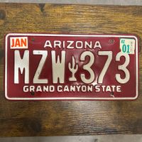 🇺🇸 U.S. Autoschild - Arizona MZW 373 - ORIGINAL