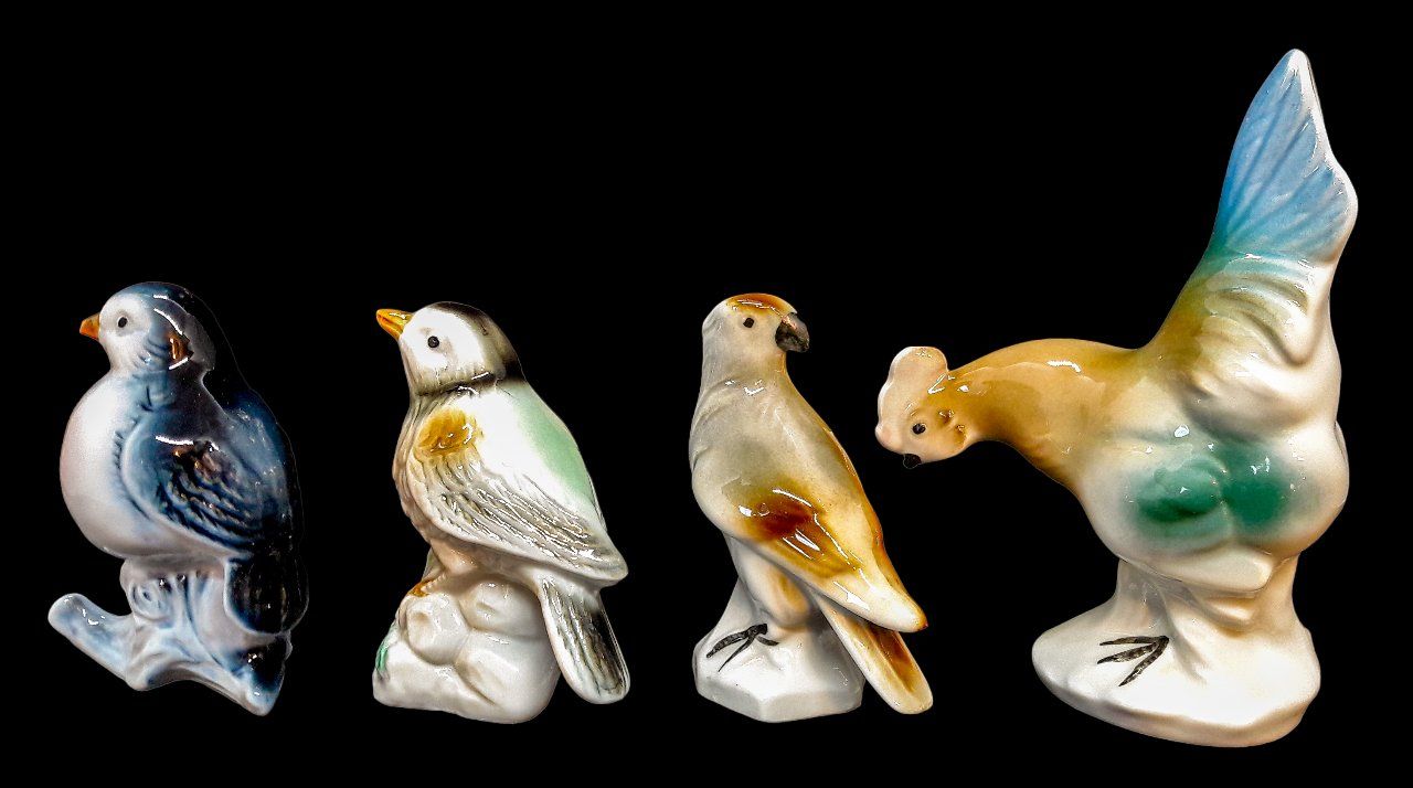 Figuren: 8x Vogel oiseau Sargadelos Gräfenthal Ampurdan Murano ? – Gebraucht aus Tavannes von Brocashop 2