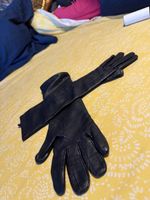 Gants femme Anna Field cuir noir longueur bras bon etat