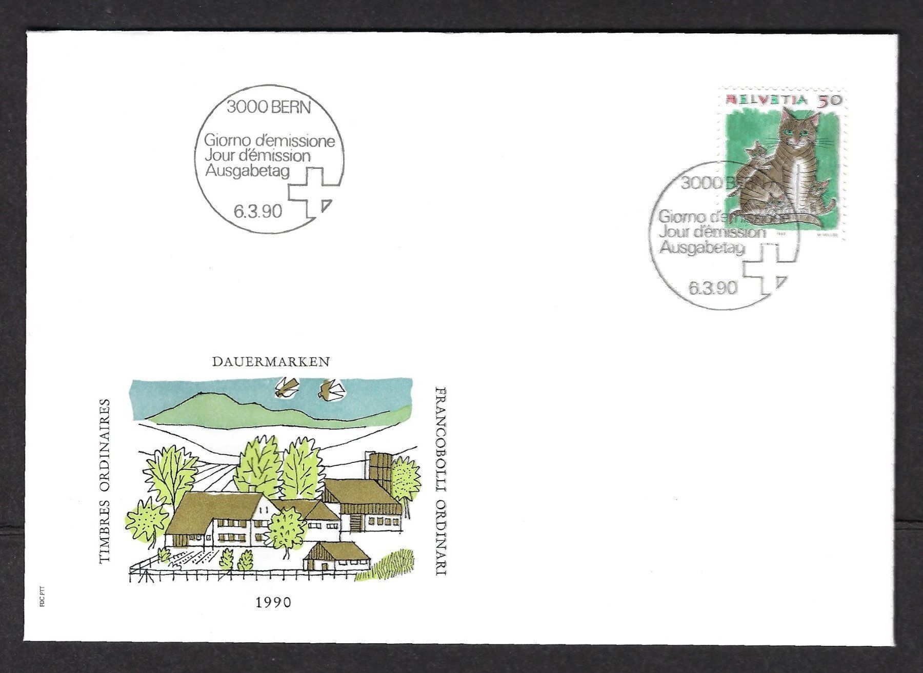 Tutti i francobolli: Dauermarken 6.3.1990, Ersttagsbrief – Usato da Luzern venduto da Einh0rn