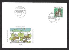 Dauermarken 6.3.1990, Ersttagsbrief