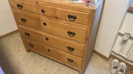 Bauern Kommode abgelaugt rohes Holz