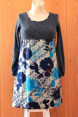 Vintage BoHo KLEID / Strickkleid  34/36  XS/S  Neu