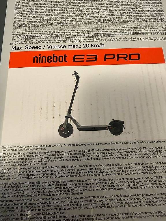 Kickboard: Segway-Ninebot E-Scooter E3 Pro D – Nuovo e nell'imballaggio originale da Rorschach venduto da top12ro 2