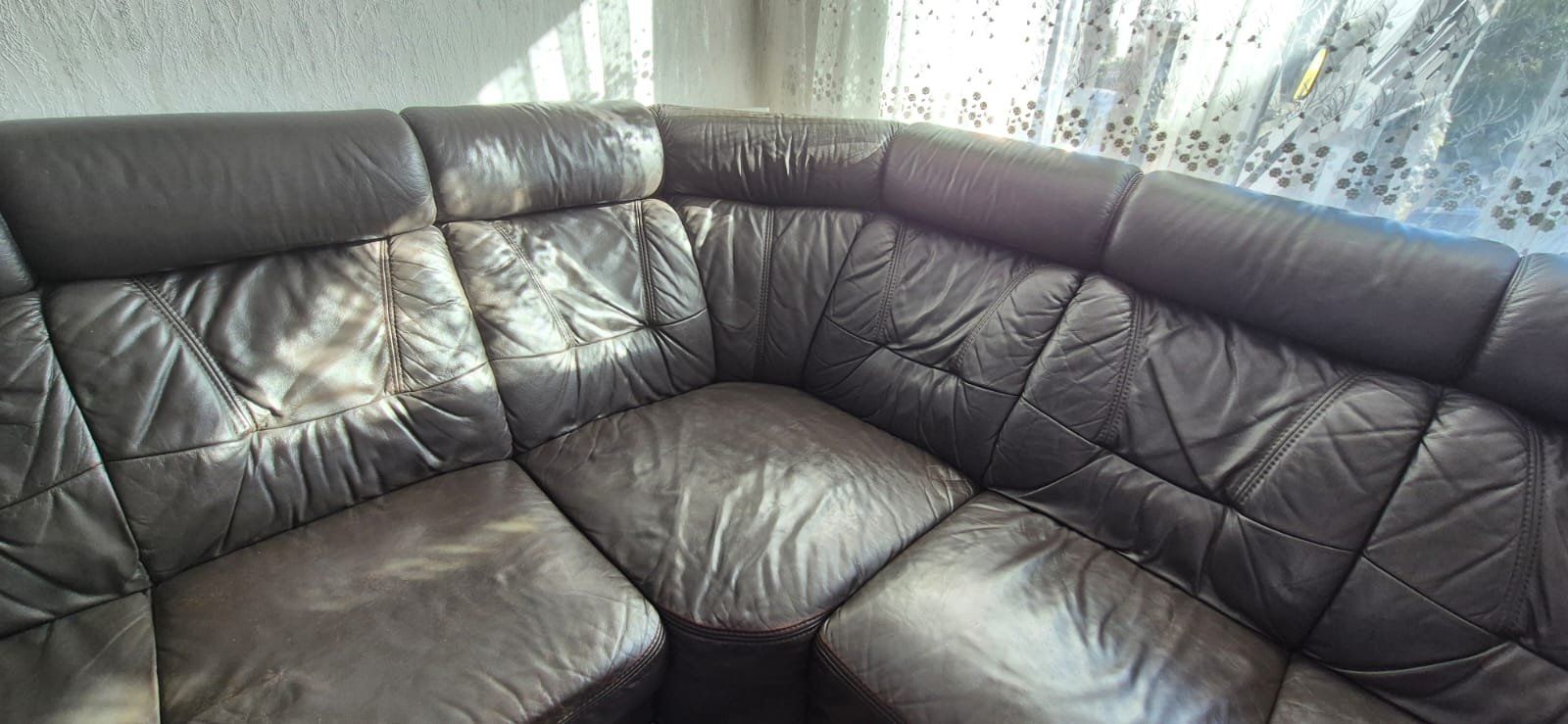 Sofas: Echtleder Ecksofa mit Bettfunktion – Gebraucht aus Möhlin von Kartalsinan 2