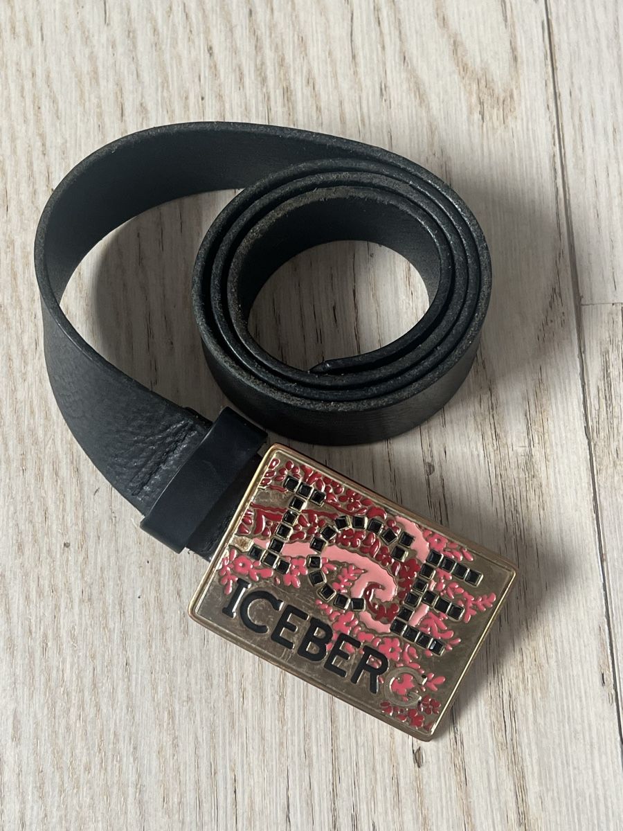 Gürtel: Iceberg Belt, leather, black & pink, spring accessory – Gebraucht aus Dully von rev_l7jp 2