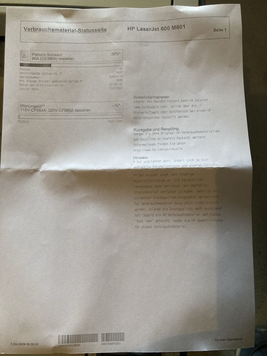 Hewlett Packard Stampanti: HP LaserJet 600 M601 Drucker gebraucht – Usato da Wichtrach venduto da Queensparkunite 4