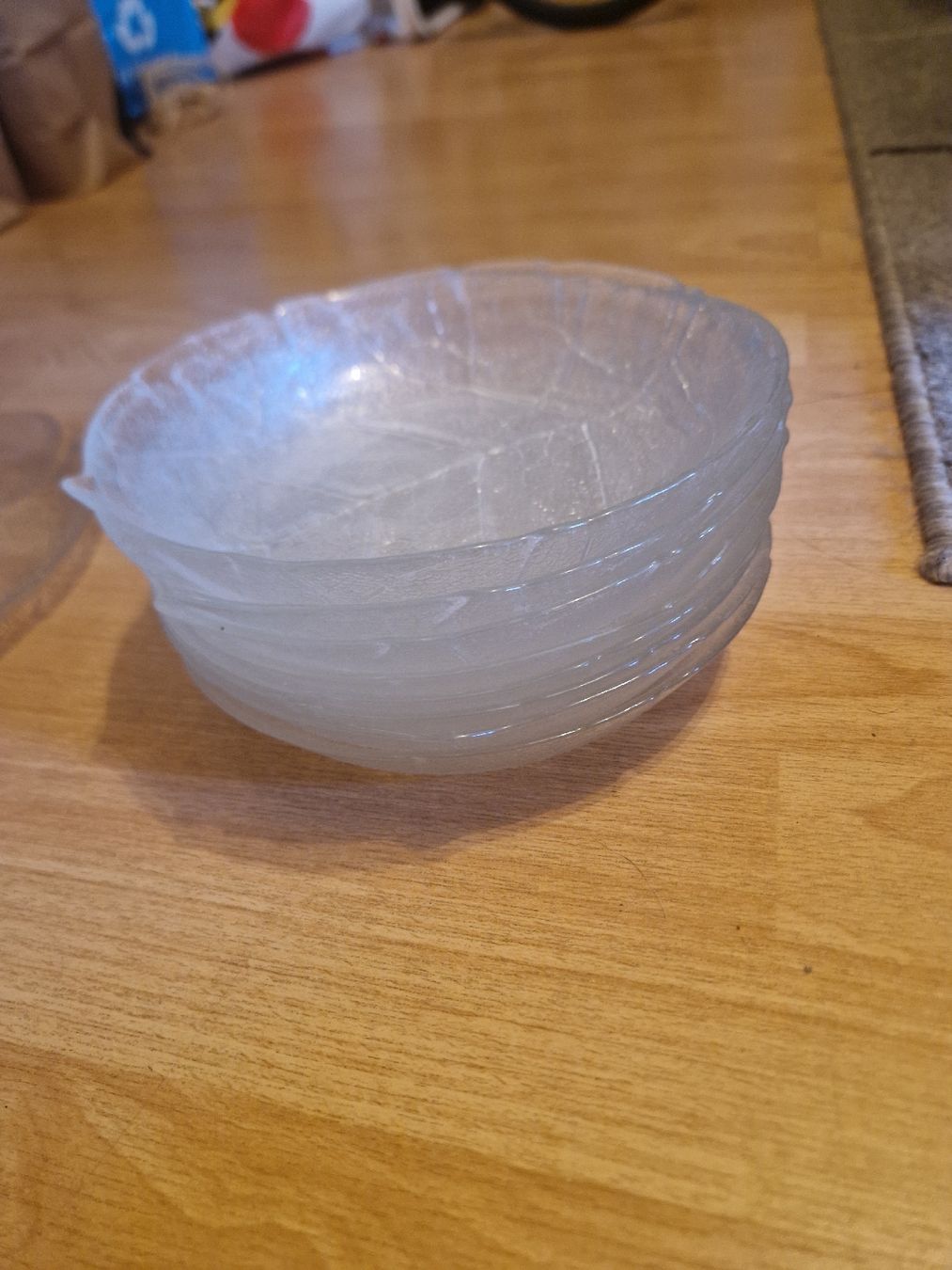 Schalen: Glasschalen Set mit Blattmuster 10-teilig. – Gebraucht aus Neuhausen von Nicolino92 3