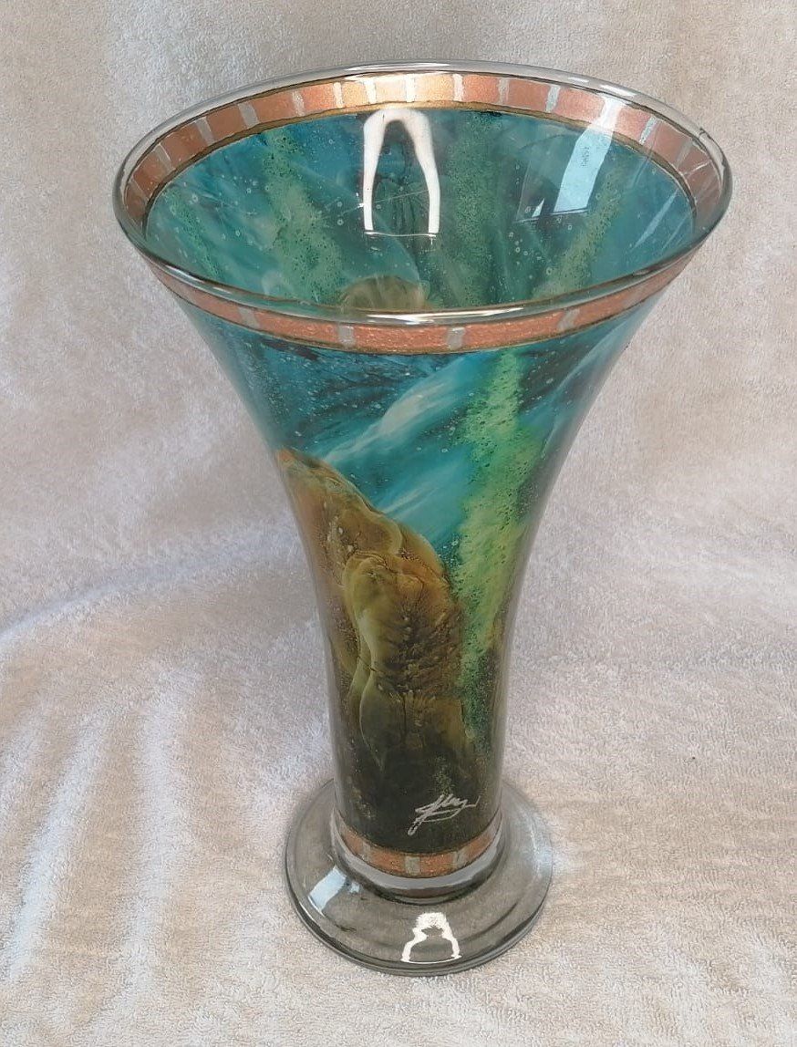 Vasi & Recipienti: Wunderschöne Blumenvase, Unikat signiert – Usato da Grächen venduto da Hel7890