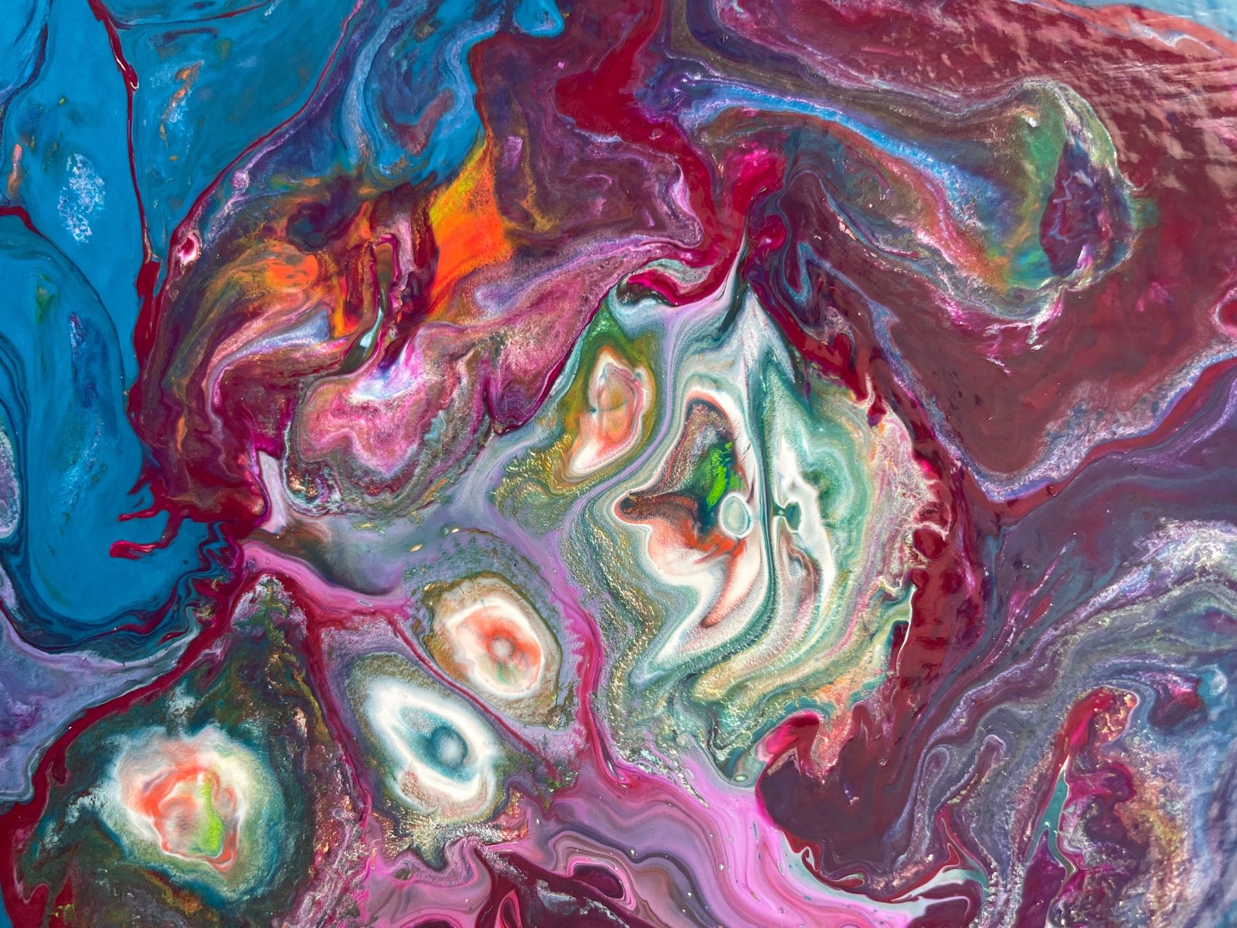 Tableaux: Abstraktes Acrylgemälde 30x40cm – Neuf (Voir description) à Hochdorf par Jasminurschel 1