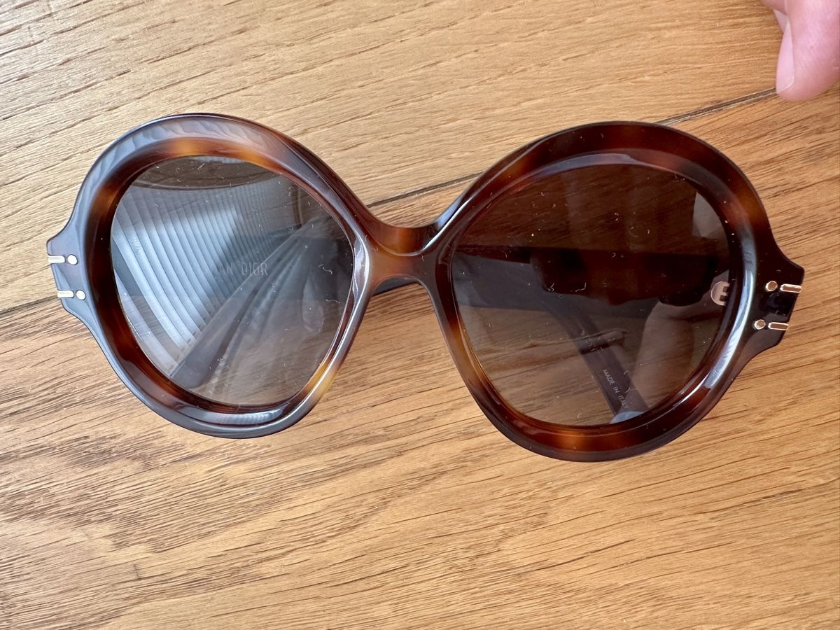 Dior Occhiali & Lenti: Christian Dior Sunglasses, Brown Frame, Round – Usato da Gattikon venduto da Sarahs_Schatzkammer 1