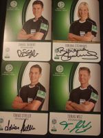 4 signierte DFB Schiedsrichter Autogrammkarte - Set 2