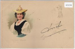 Costume Tracht Kanton Waadt - Litho - UPU 1900