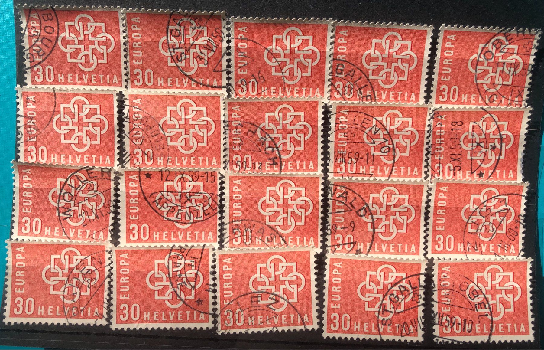 Tutti i francobolli: Nr.347 Steckkarte mit Stempel – Usato da Aarau venduto da Billa007
