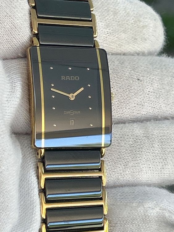 Montre Rado DiaStar Ceramica - Cadran Blanc Et Or, 24 Mm, Référence 121.0449.3, Occasion Bon état