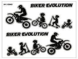 Biker Evolution BMX Motocross Aufkleber Sticker 2teilig NEU