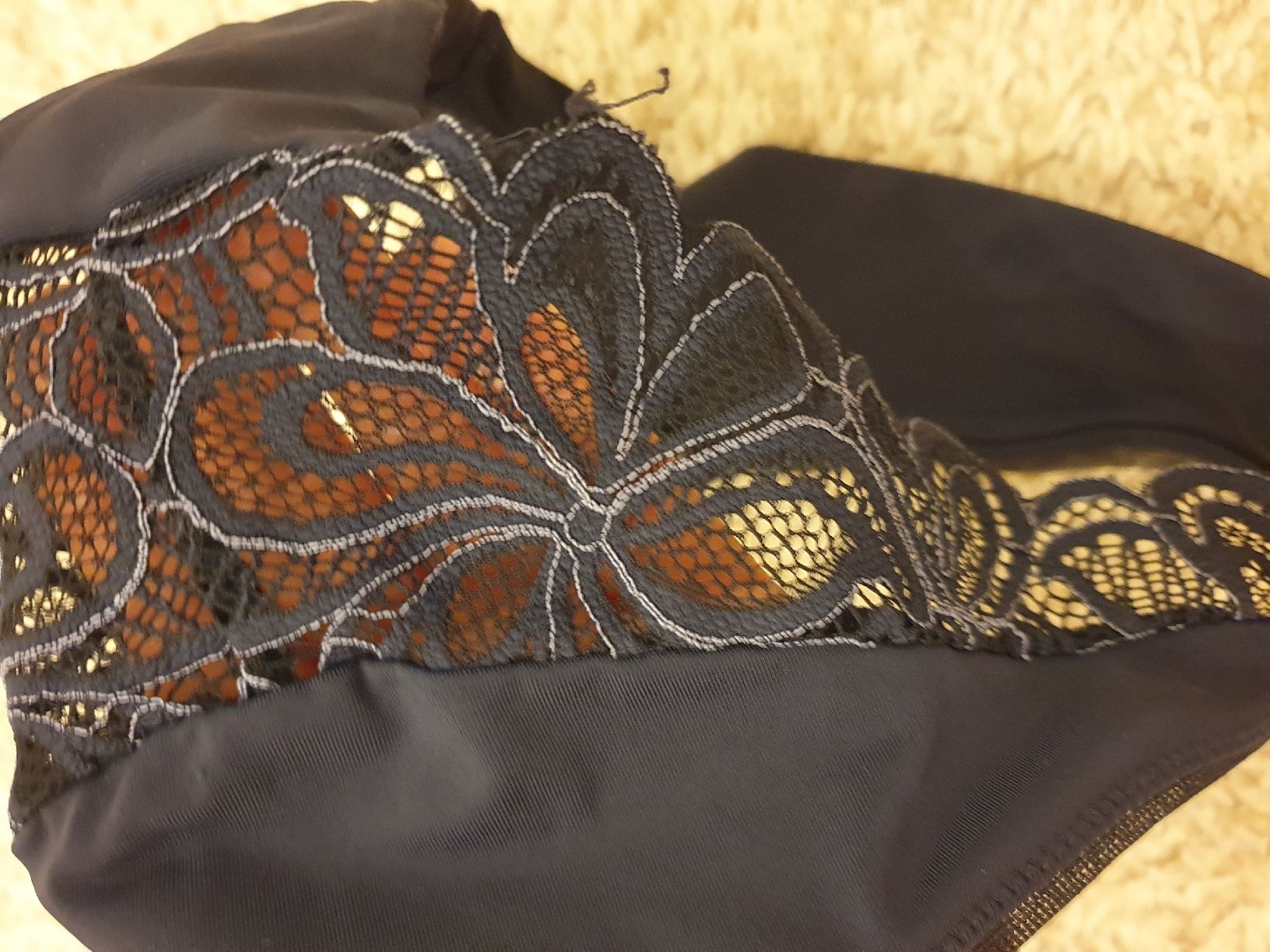 Altra biancheria intima: String, XS/34, Rougegeorge, navy, avec dentelle, excellent é – Usato da Neuchâtel venduto da Verenas12 2