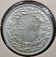Lot 1+2Fr. 1967 unz., Silber 835/1000