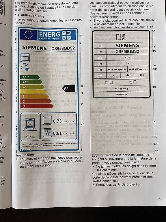 Fours: Four combi vapeur Siemens  – D'occasion à Cossonay-Ville par sab_s79r 4