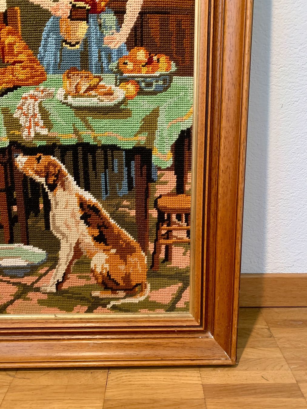 Dipinti: Gobelin Gemälde / Stickbild Küchenszene – Usato da Zürich venduto da Les_Zurichois 3