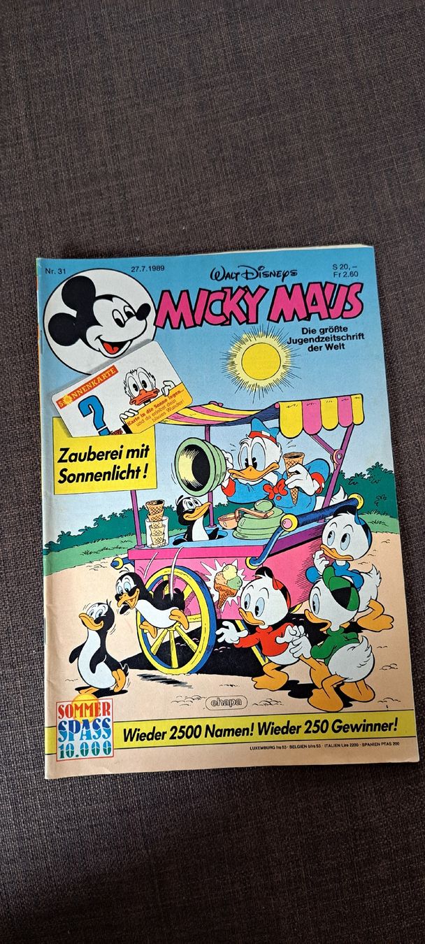 Comics: Micky Maus Heft, Nr. 31, 27.7.1989, Disney – Gebraucht aus Kleinlützel von Breizh_kalon