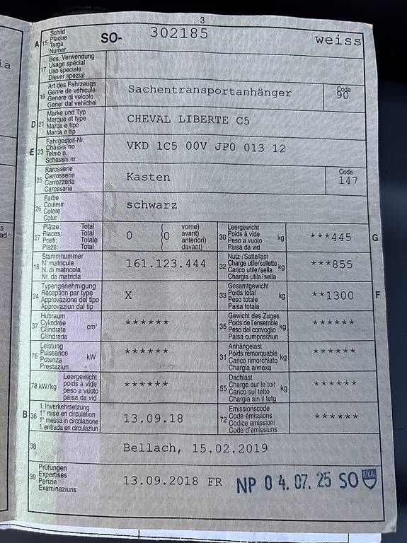 Rimorchi: Anhänger ab Mfk  – Usato da Lausen venduto da Gjuliana4 4