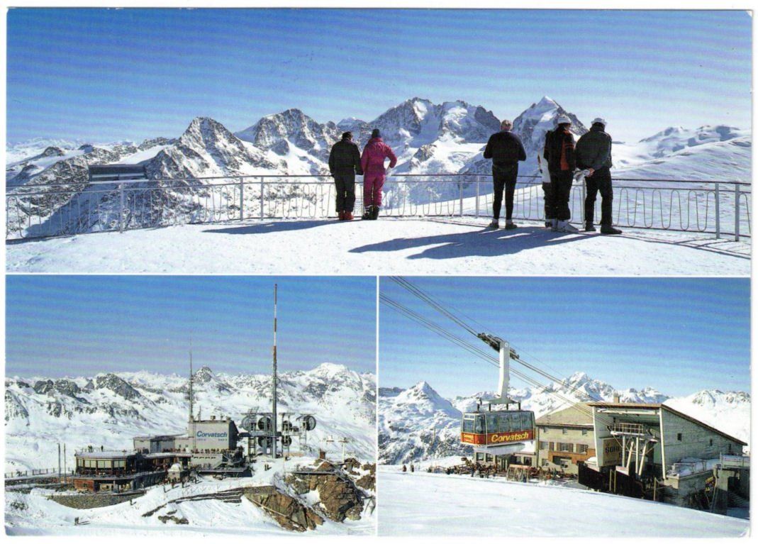 Ansichtskarten: Silvaplana - 3 Bild AK Corvatsch – Gebraucht aus Binningen von Mountainrider