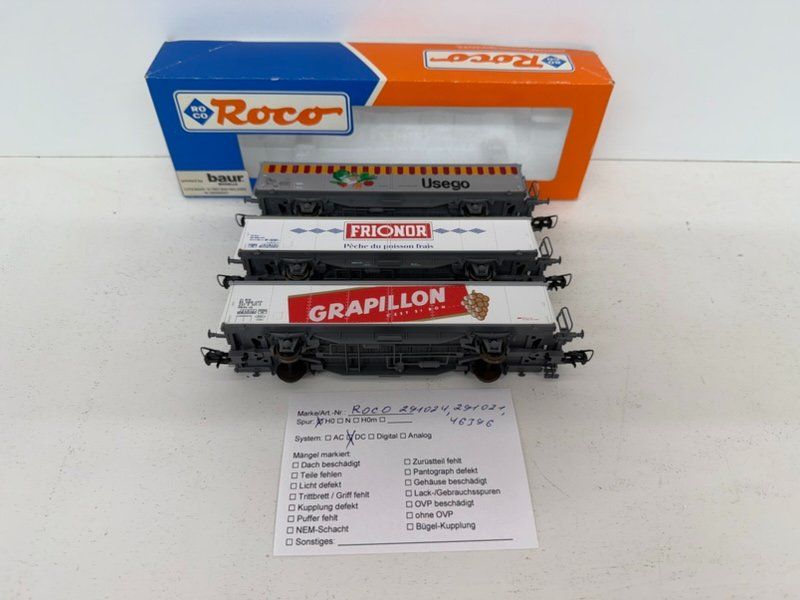 Roco Modelleisenbahnen: Spur H0 Roco 3 er Set SBB Schiebewandwagen – Gebraucht aus Büsserach von ModellbahnDepot 2