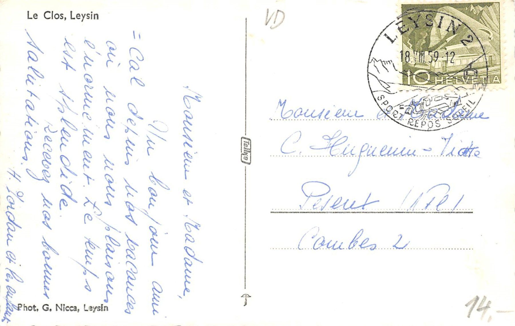 Cartes postales: Leysin, Le Clos – D'occasion à Ottikon b.Kemptth. par Neptun1974 1
