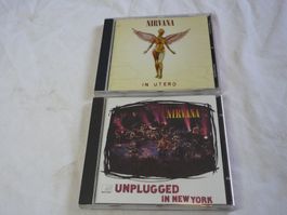 2x Musik CD - Nirvana - Unpugged in New York + in Utero