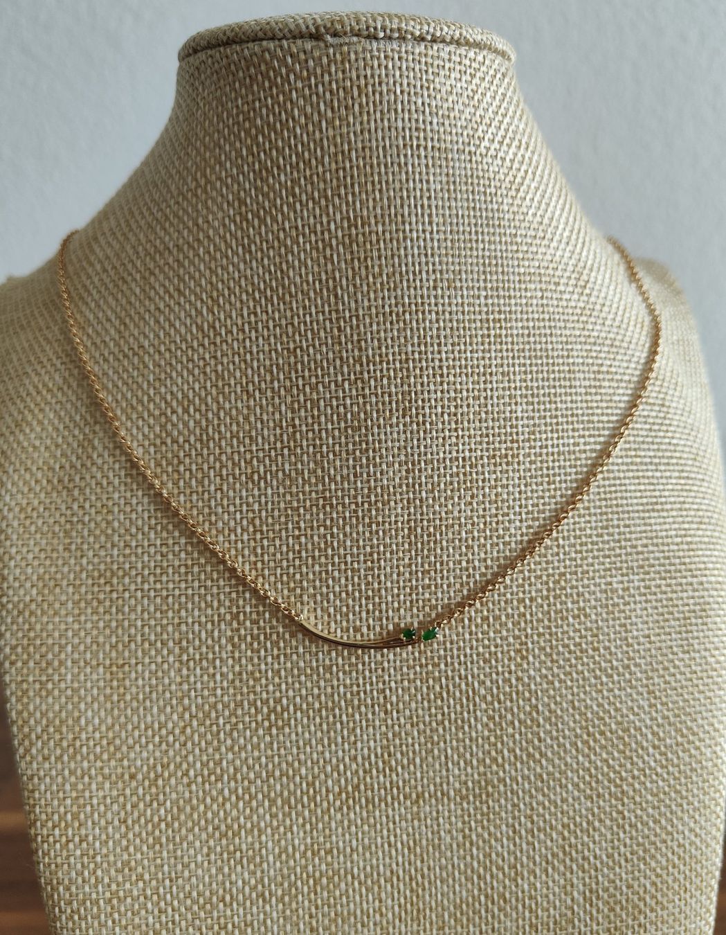 Catenine: Halskette, 18K Gold mit Jadeit, ca. 46cm – Nuovo e nell'imballaggio originale da Rümlang venduto da 21f