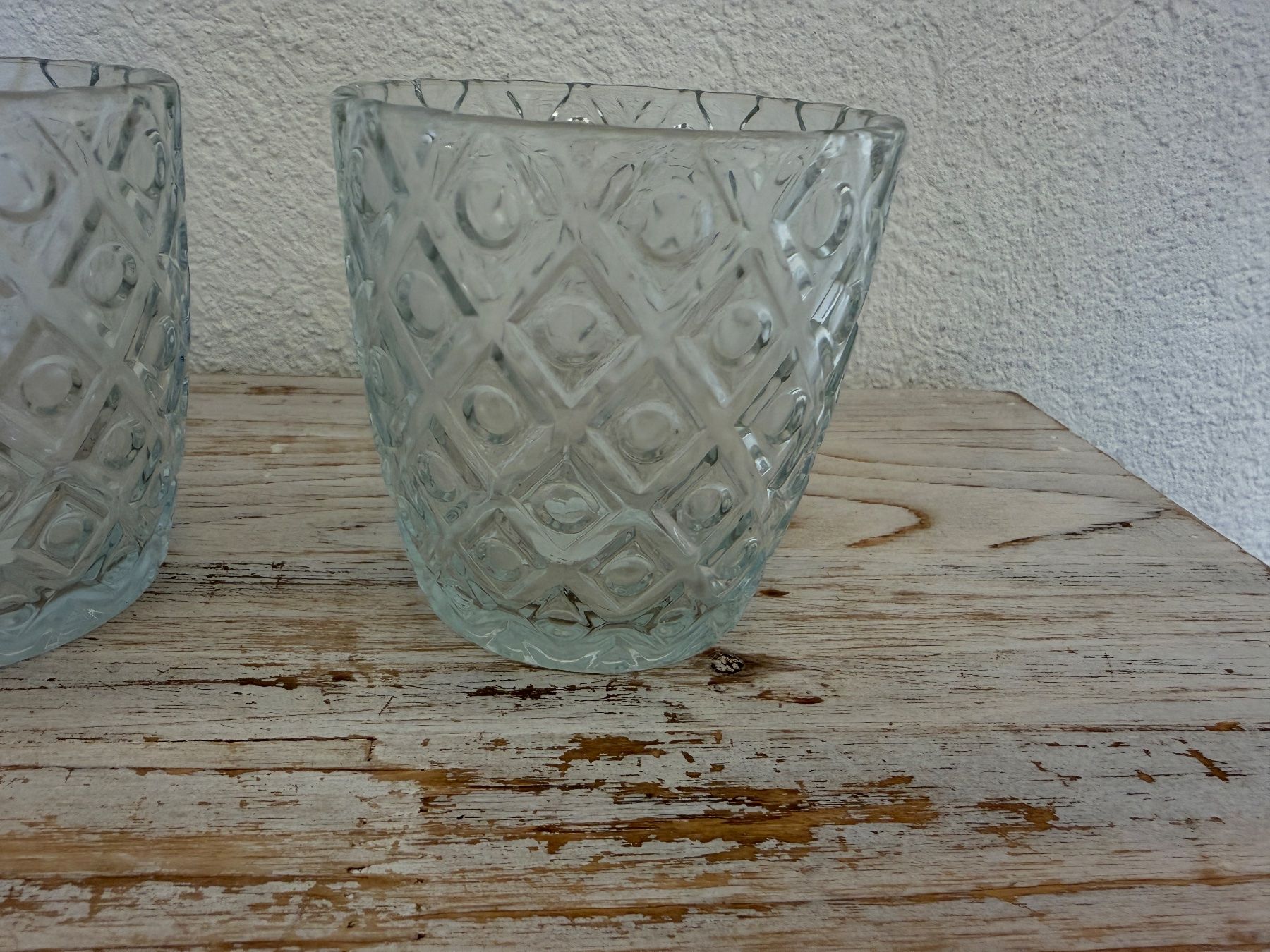 Portacandele: 2 Teelichthalter / Windlichter aus Glas – Usato da Wolfwil venduto da Inseider12 5